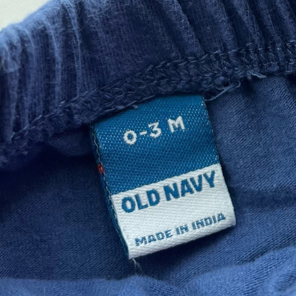 Old Navy • Baby 0-3 Month 3 Pack Casual Pants Navy Grey - Picture 5 of 6